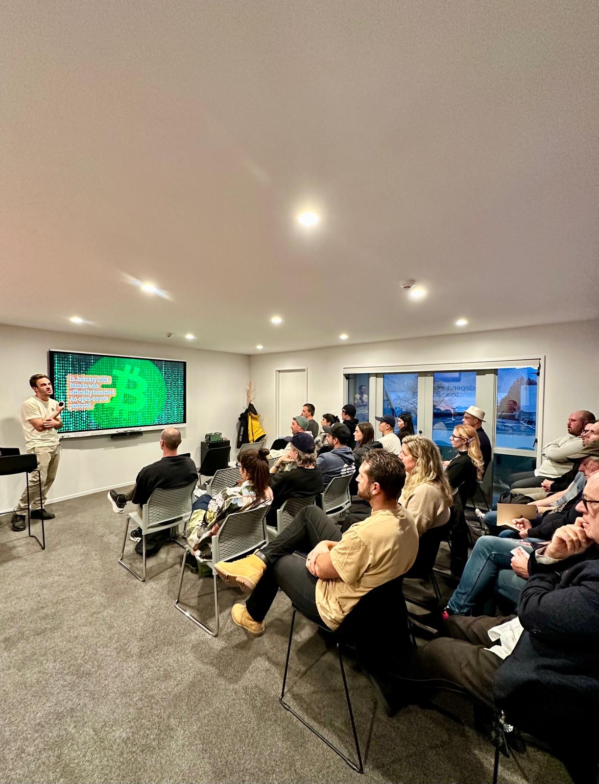 Evening Bitcoin presentation to a full room